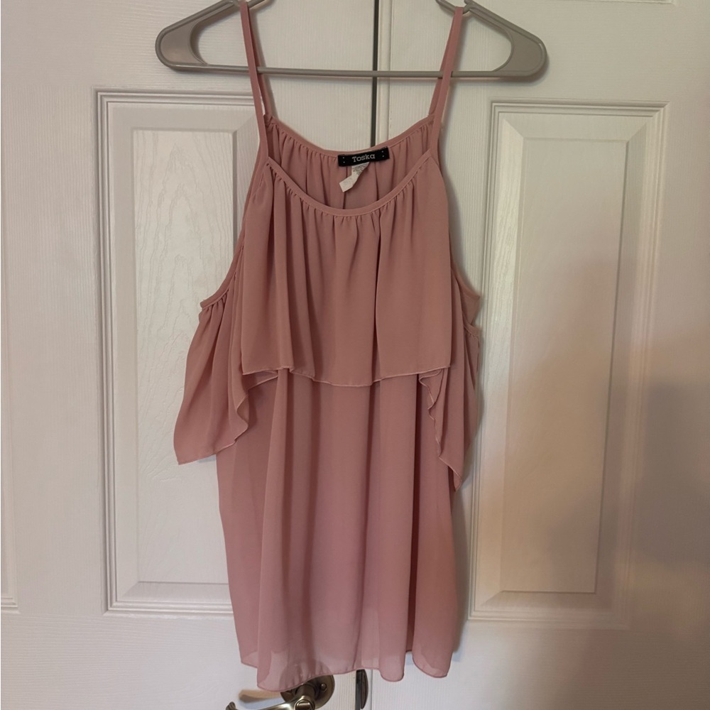 Toska Pink Ruffled Tiered Top